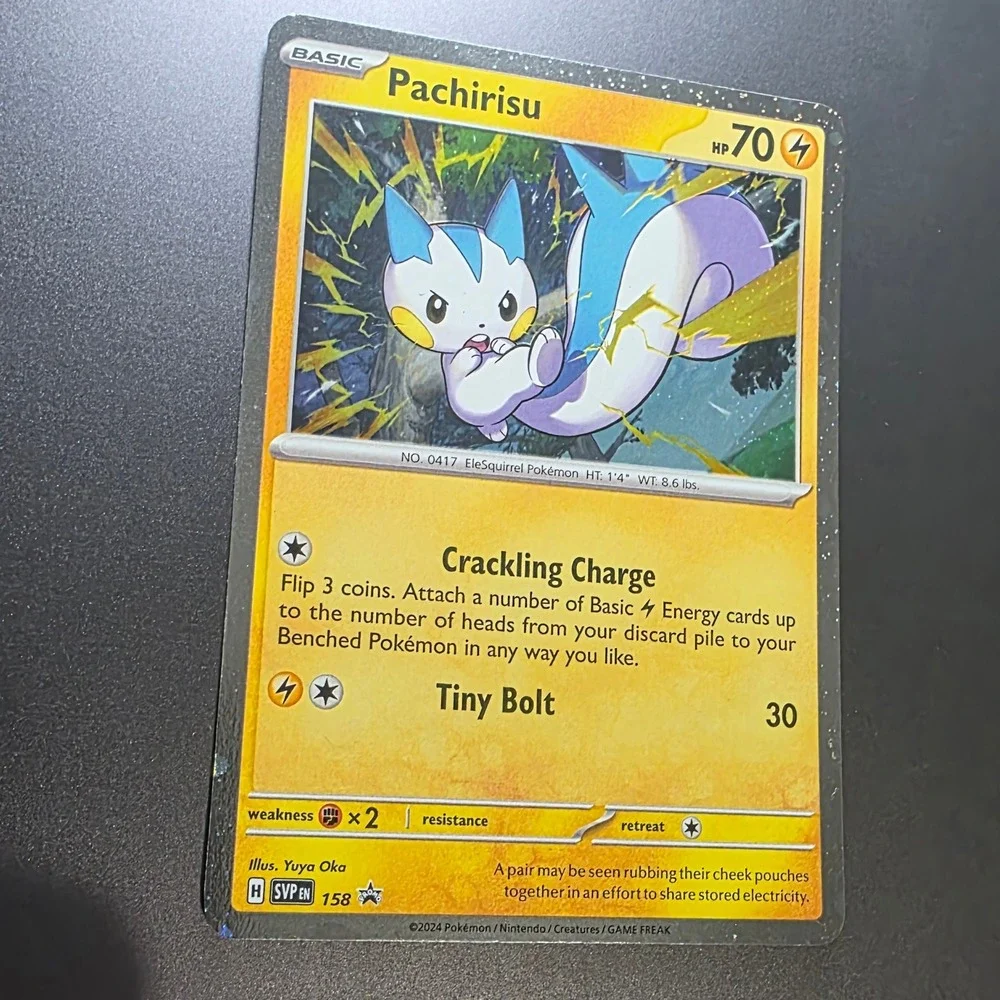 Pachirisu 158 SVP Promo Black Star Cosmos Holo Pokemon Card Scarlet Violet NM